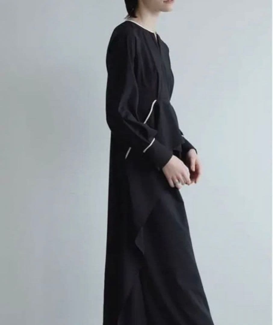 CLANE ウエストフリルワンピース