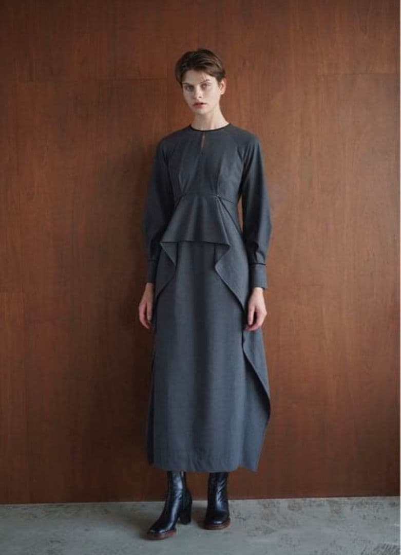 CLANE ウエストフリルワンピース