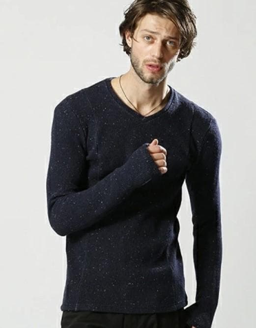 定価3万 wjk W-face V neck knit L ニット akm