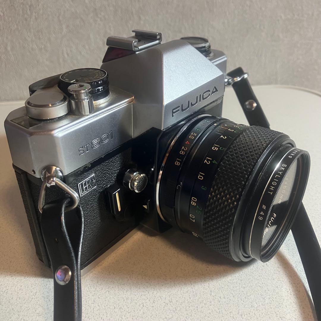 FUJICA 一眼レフフィルムカメラ ST801 + 望遠レンズ + ストロボ