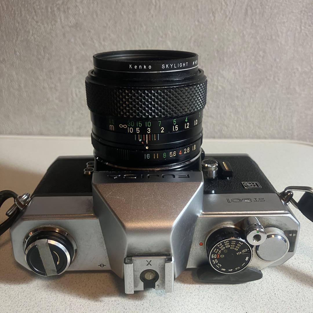 FUJICA 一眼レフフィルムカメラ ST801 + 望遠レンズ + ストロボ
