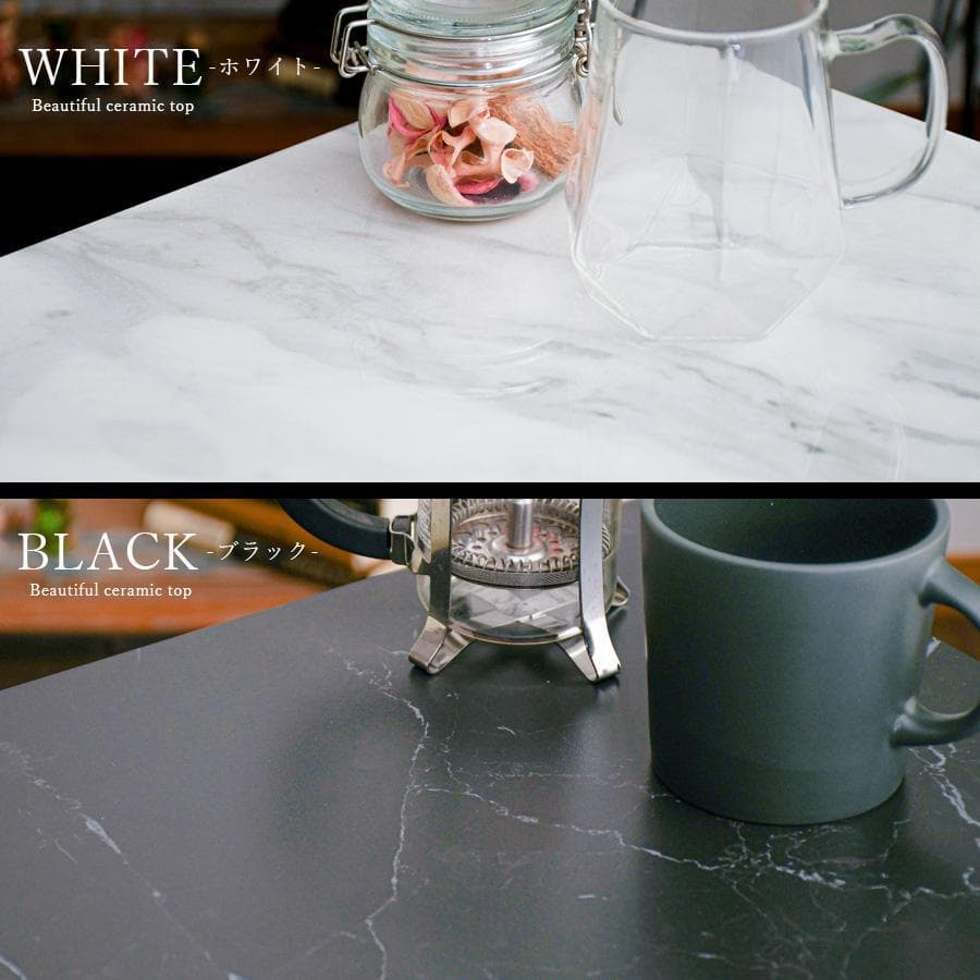 大川家具matsumoto 大理石柄セラミックサイドテーブル 幅45