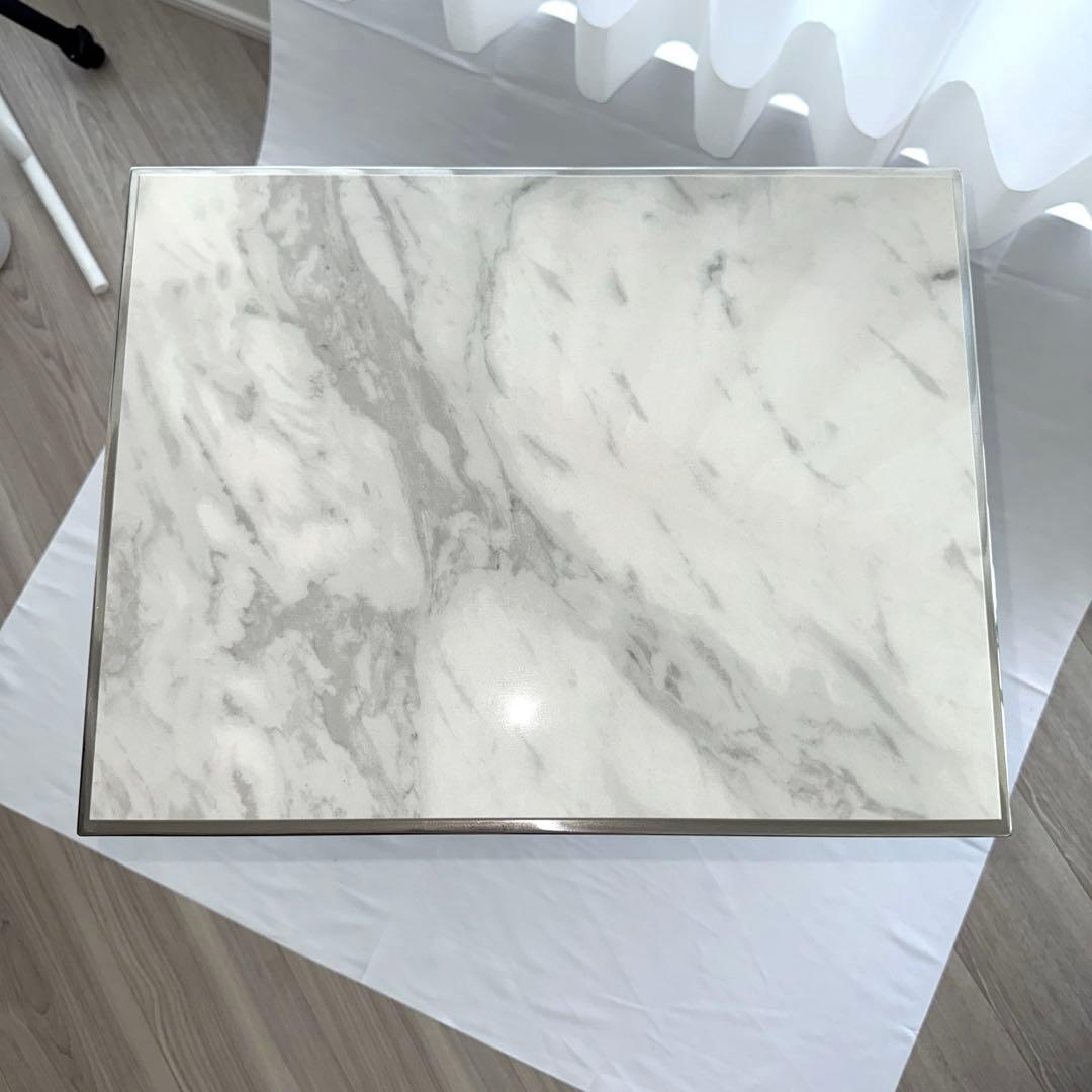 大川家具matsumoto 大理石柄セラミックサイドテーブル 幅45