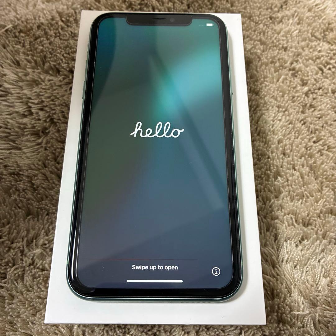 【画面に縞模様 】Apple iPhone 11 64GBグリーン本体　箱無し