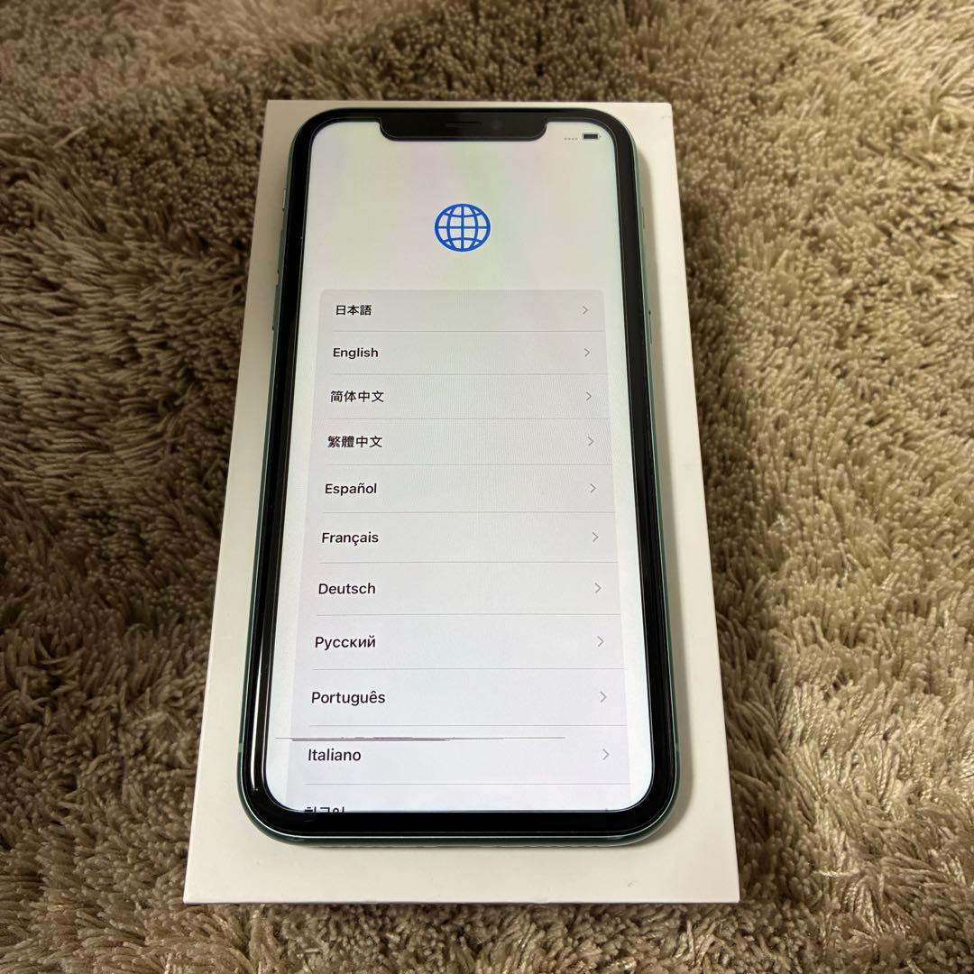 【画面に縞模様 】Apple iPhone 11 64GBグリーン本体　箱無し