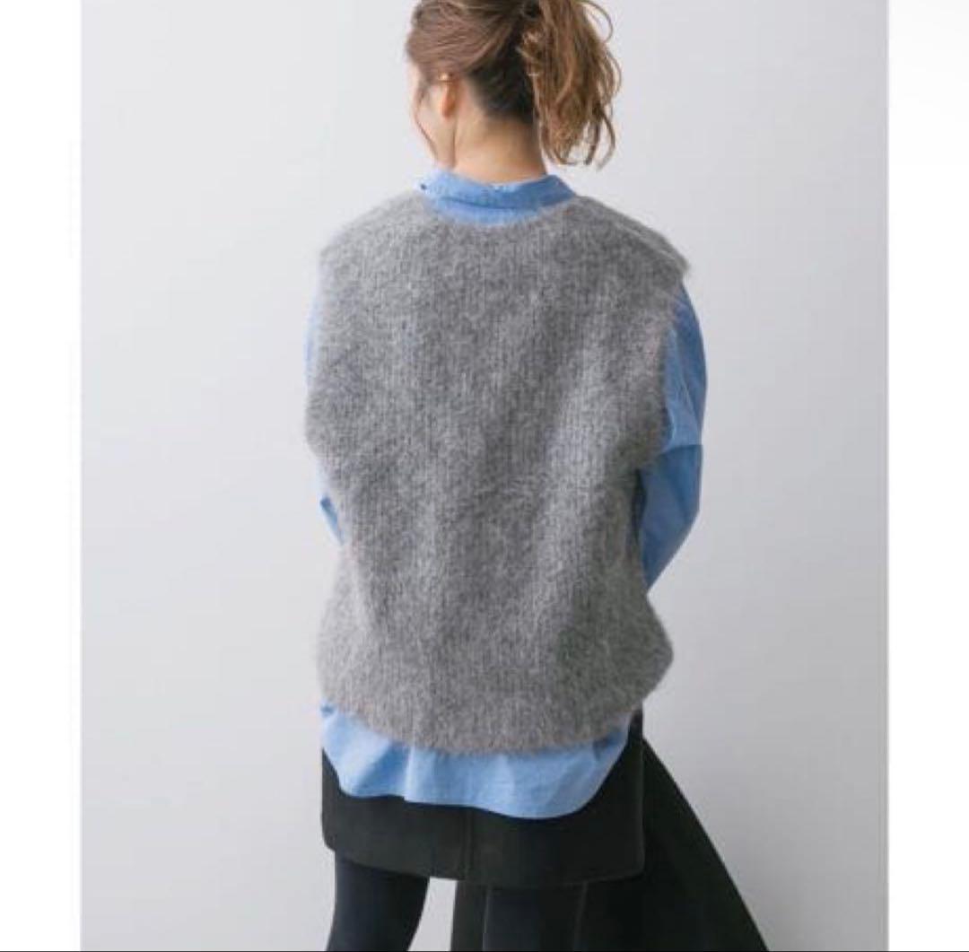 美品 2024AW spick&span アルパカ混ニットベスト　ふわふわ F