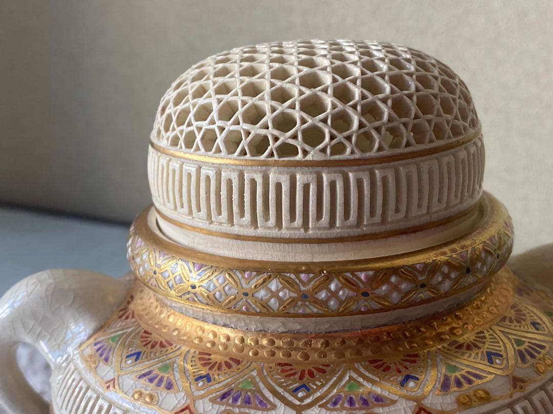 chat_noir＊香炉 薩摩 錦之 仁楓 アンティーク インテリア