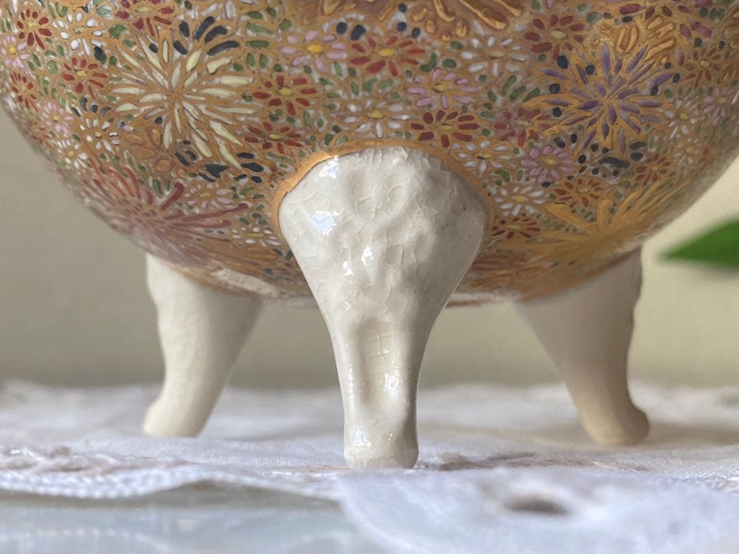 chat_noir＊香炉 薩摩 錦之 仁楓 アンティーク インテリア