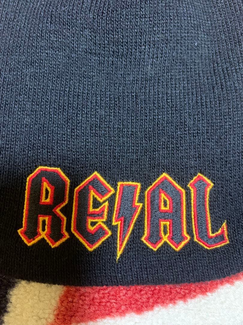 real skateboards AC/DCロゴ　ニット帽　ヴィンテージ