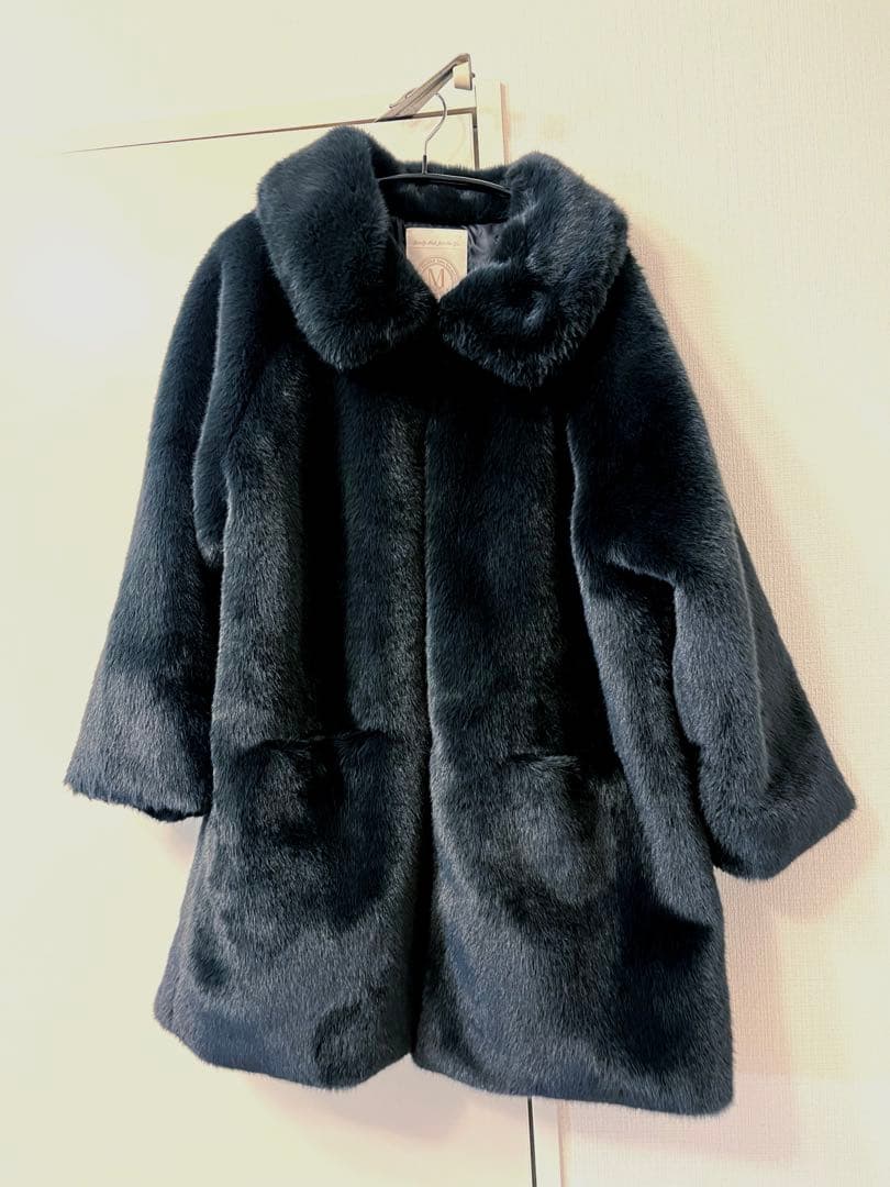 お値下げ❣️MAISON MARBLE フェイクファーコート　ブラック