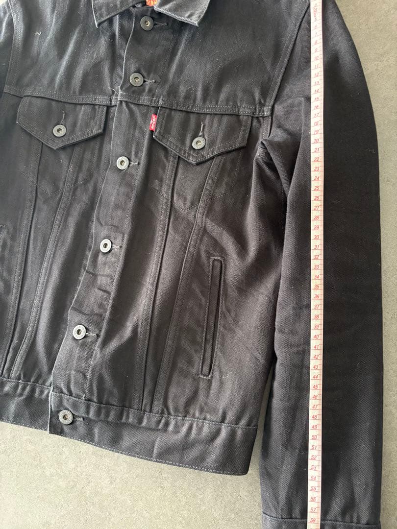 Levi's ブラック　デニムジャケット&パンツ