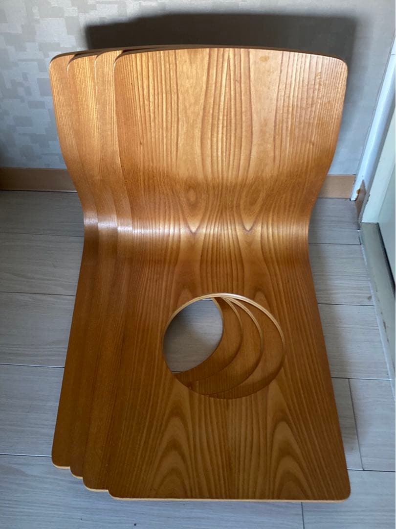 【天童木工 座椅子 4脚セット】旧漢字ロゴ tendo 和モダン 昭和レトロ