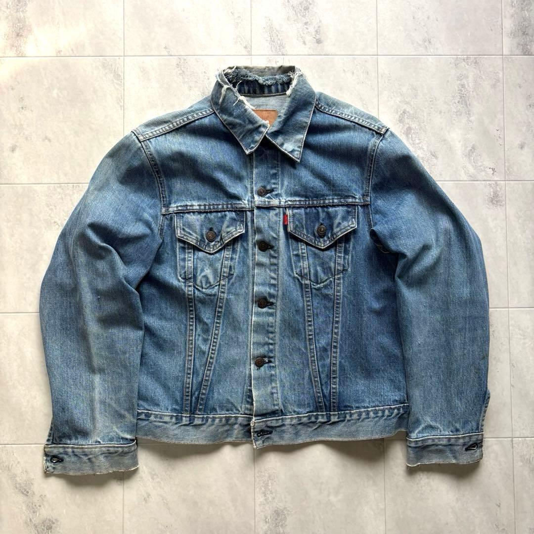 【66前期】リーバイス 70505 デニムジャケット 布ケアタグ 縦落ち