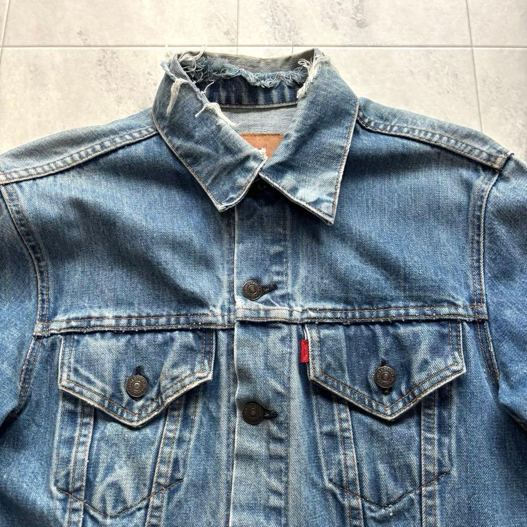 【66前期】リーバイス 70505 デニムジャケット 布ケアタグ 縦落ち