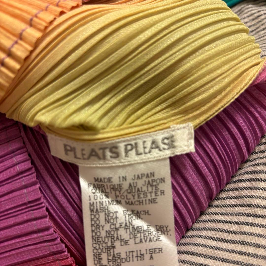 希少！pleatsplease レインボーイッセイミヤケブラウス