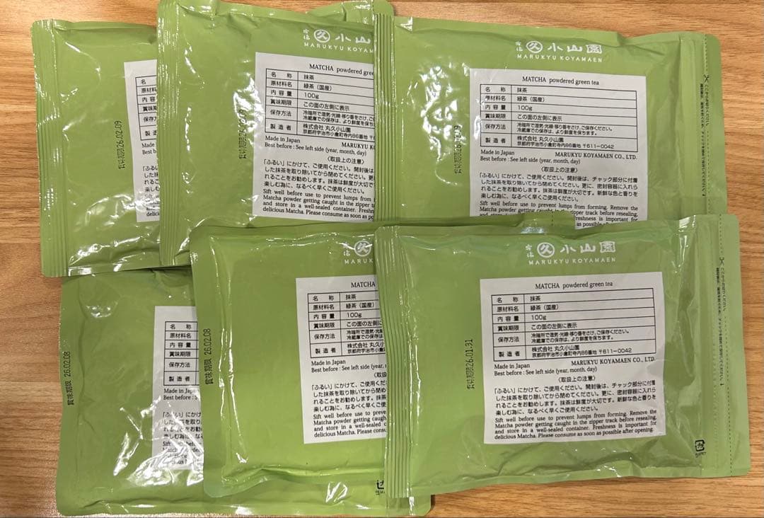 丸久小山園 若竹 100g×6袋 食品加工用抹茶 抹茶パウダー