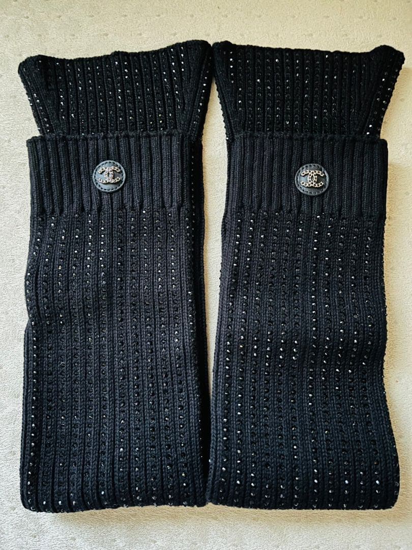 CHANEL シャネル　24C ゲートル　レッグウォーマー　ブラック　レア