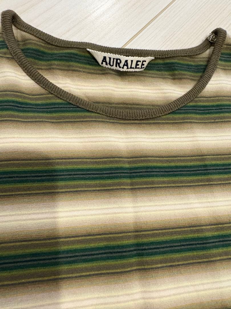 AURALEE オーラリーGRADIENT STRIPE JERSEY TEE
