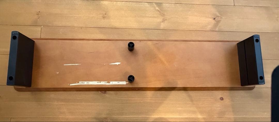 【中古】amesoba　デスクシェルフ　ダークウォールナット×ブラック