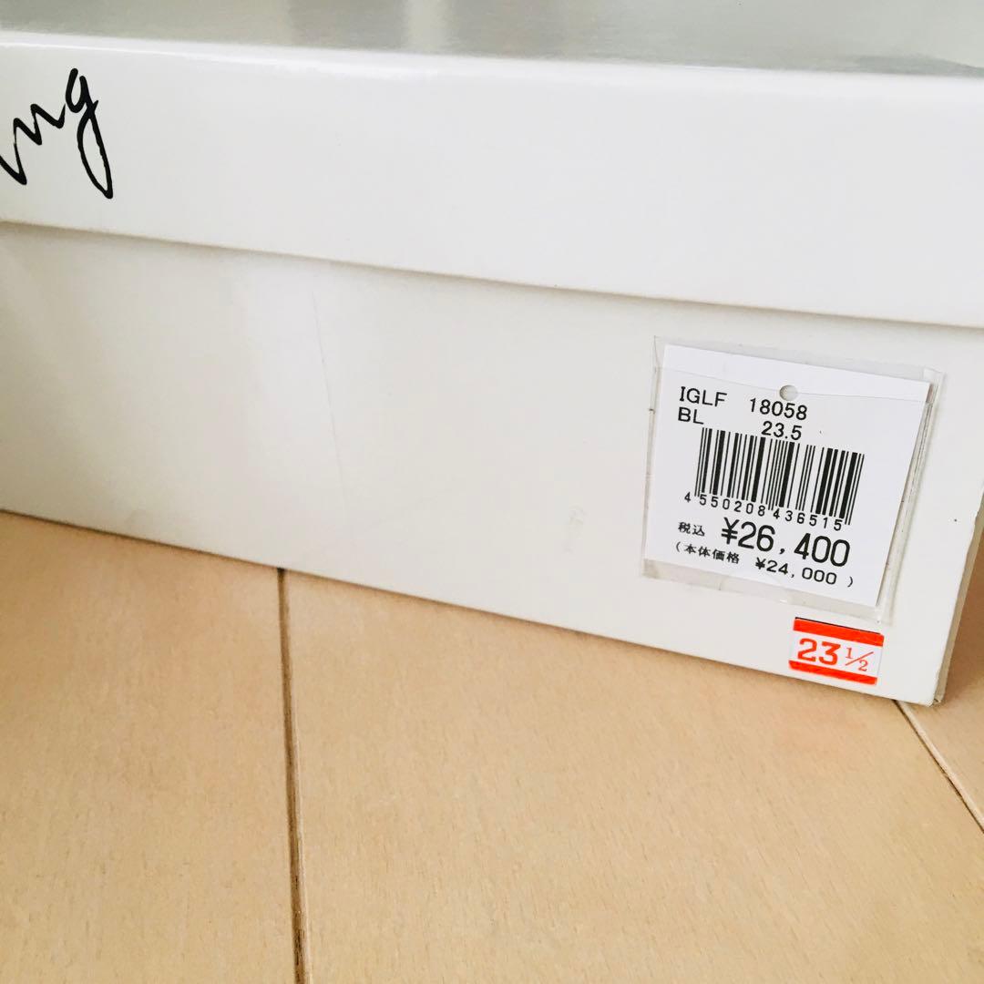 ing イング　レースアップ　本革ブーツ　ブラック