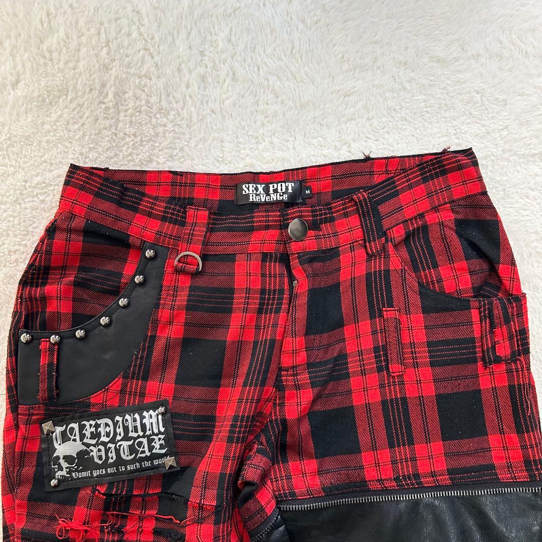SEX POT ReVENGe y2k チェック ボンテージパンツ