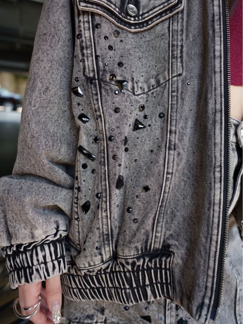 GlamLips 2025グラデストーンdenimブルゾン