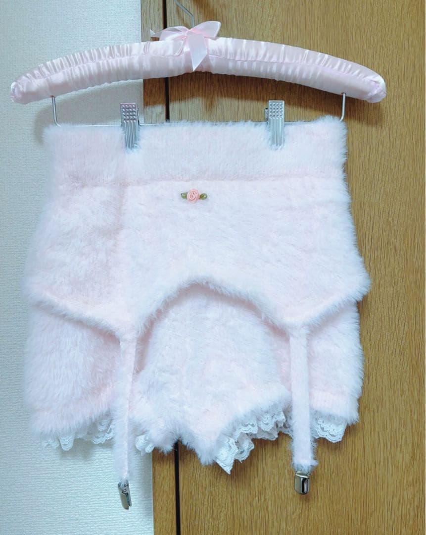 【Fiorforte】garter knit short pants /ピンク