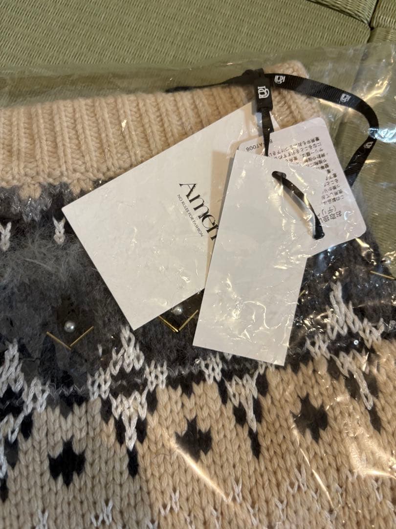 スカート Ameri UND LADY NORDIC KNIT SKIRT