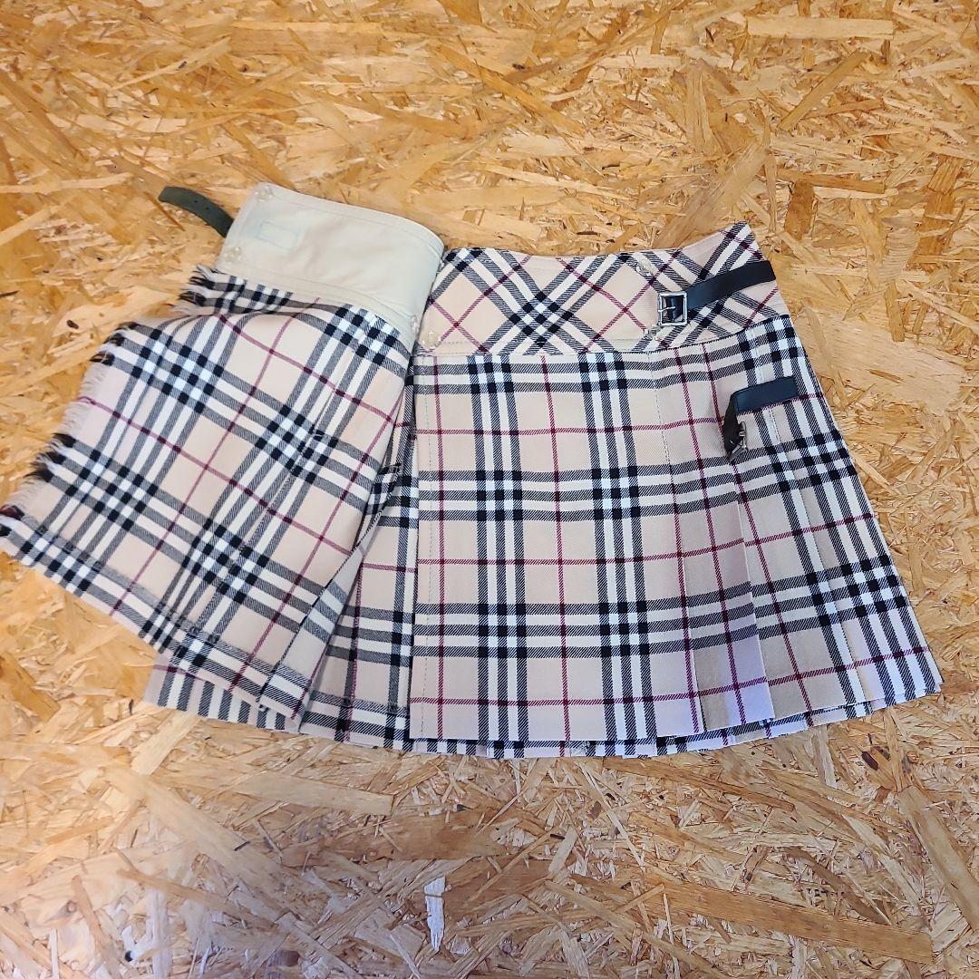 BURBERRY BLUE LABEL バーバリー ラップ ミニスカート