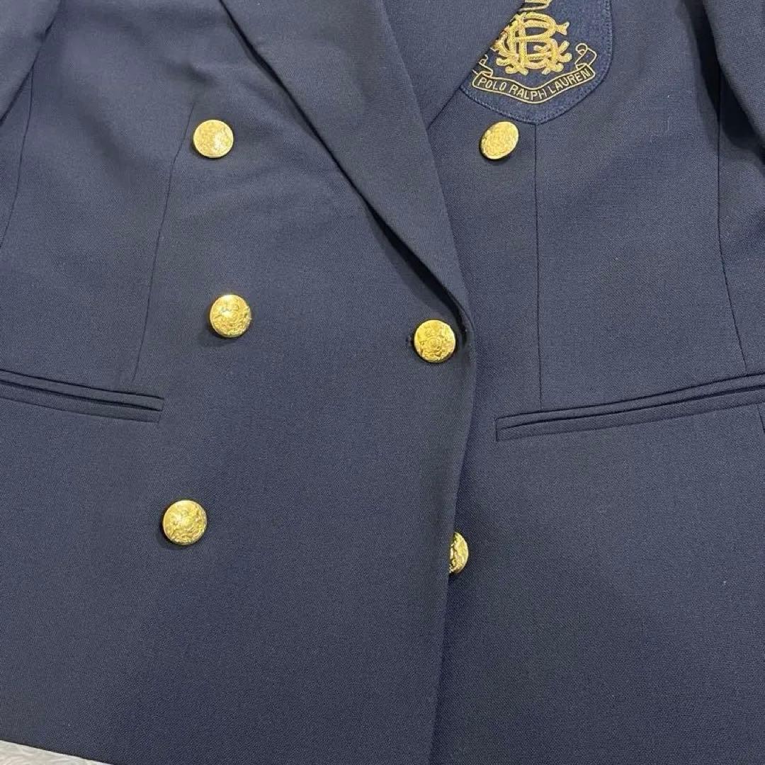 極美品✨ポロラルフローレン レディース ダブルブレステッドクレストブレザー M