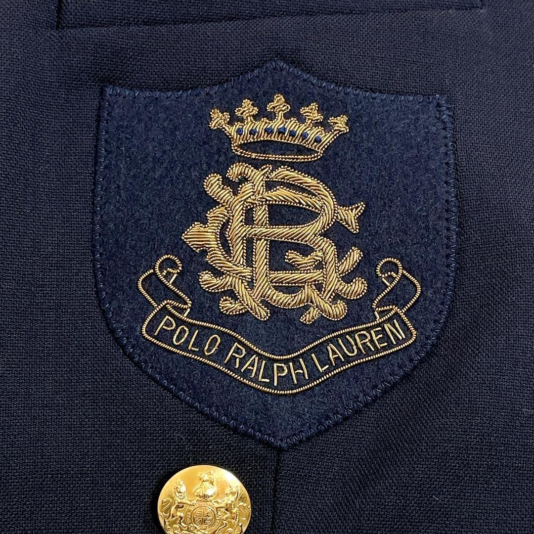 極美品✨ポロラルフローレン レディース ダブルブレステッドクレストブレザー M