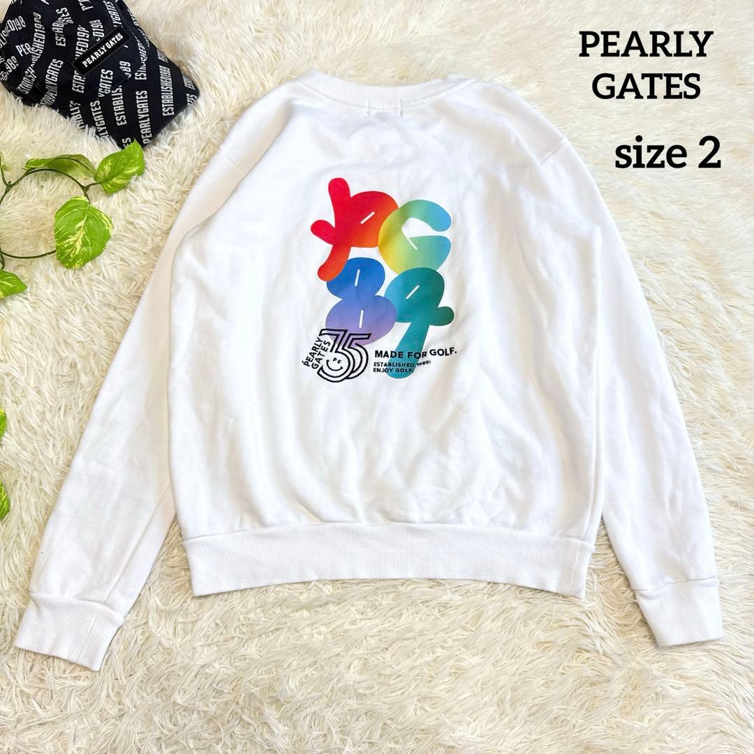 【パーリーゲイツ】限定品 トレーナー ホワイト 2サイズ レディース