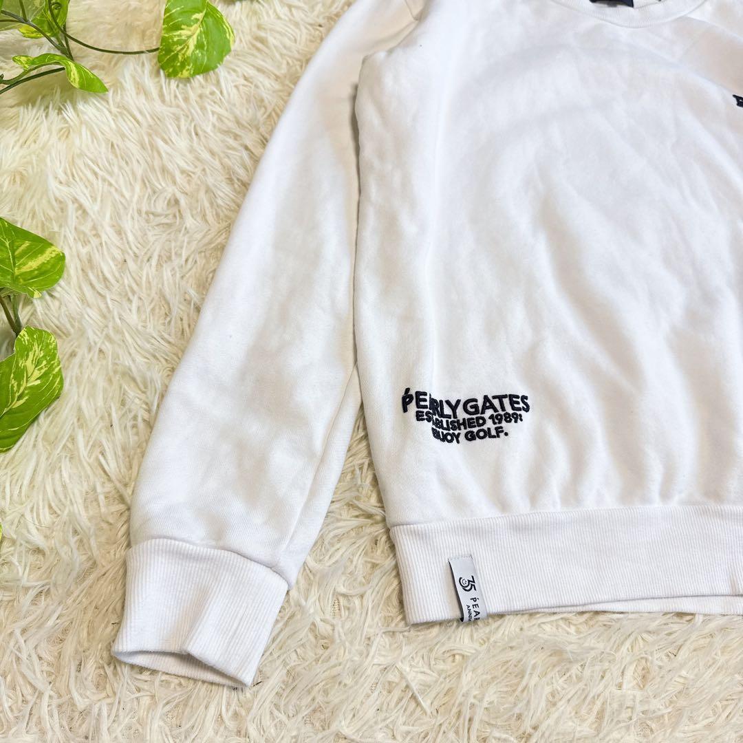 【パーリーゲイツ】限定品 トレーナー ホワイト 2サイズ レディース