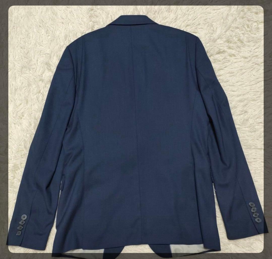 【極美品】未使用級 ZARA ザラ スーツ シングル 2B 総裏地 紺 XL位