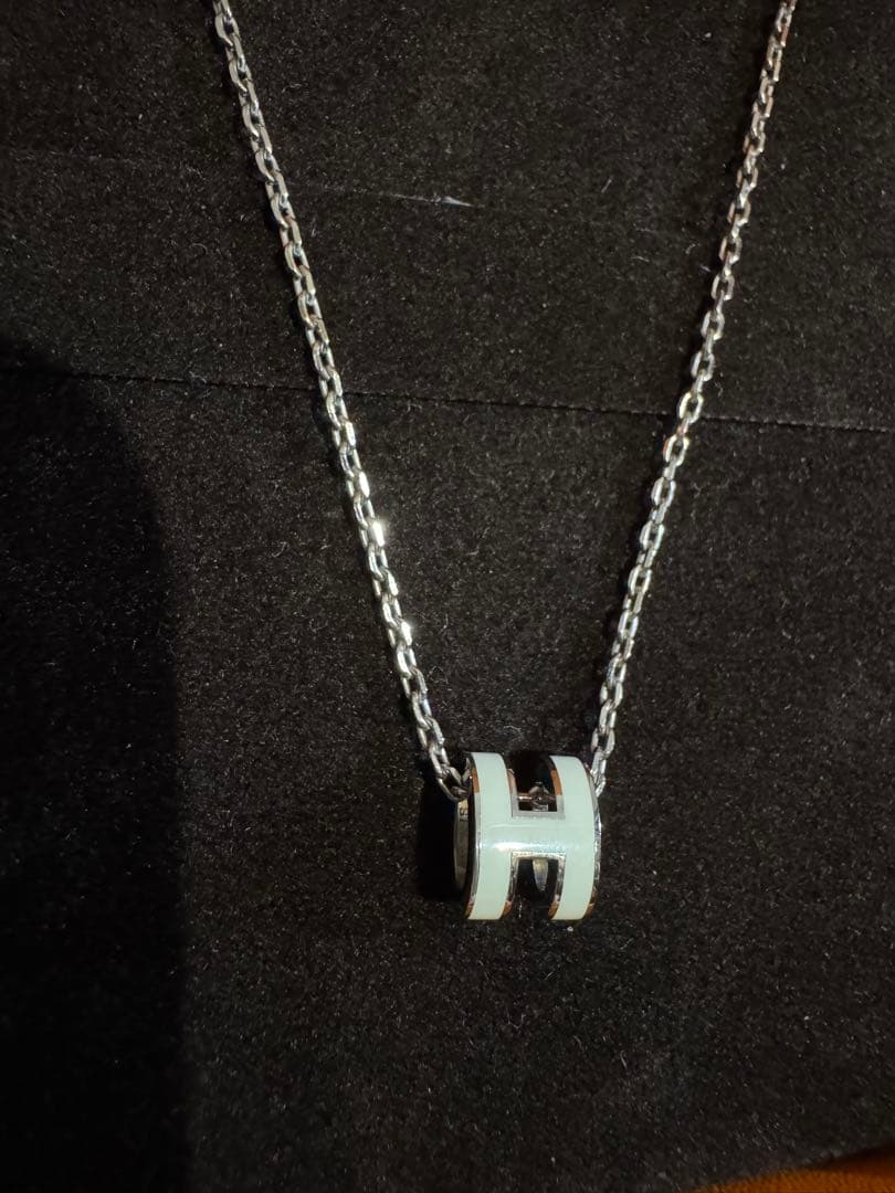 るみ‪☆HERMES ネックレス ピアス ミニ ポップH ホワイト
