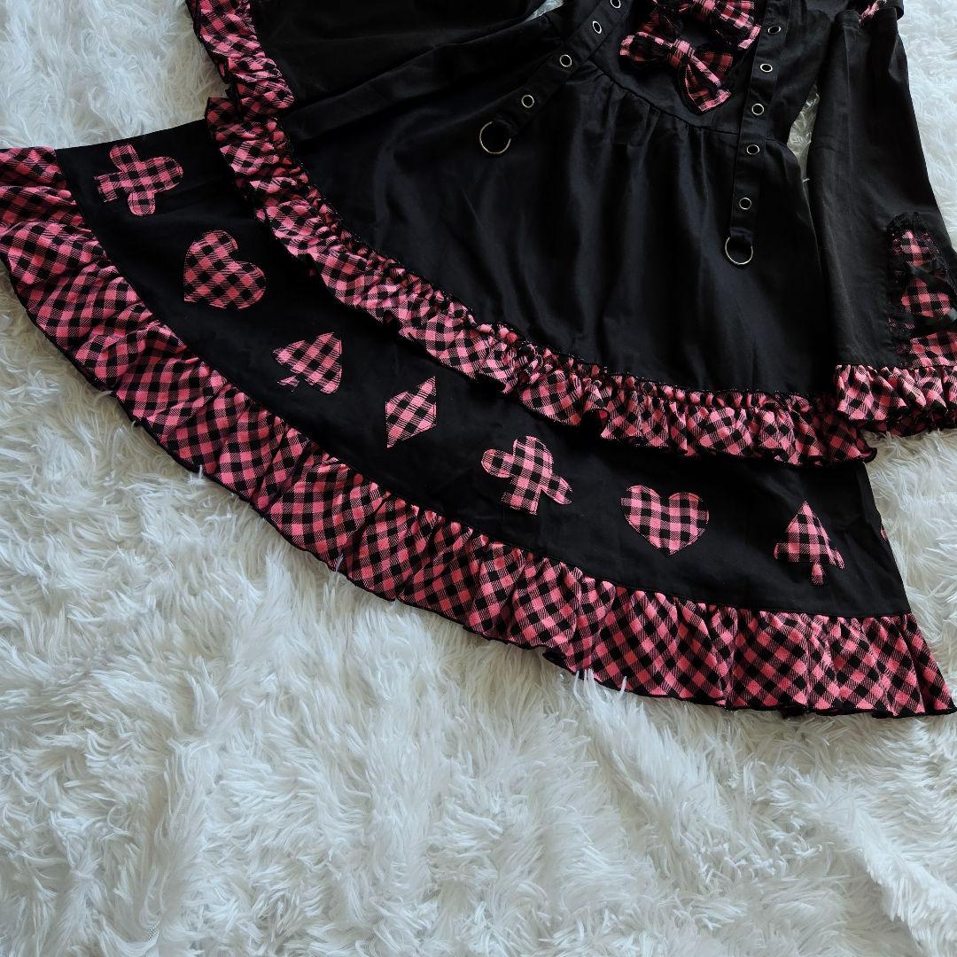 ボディライン ゴスロリ ワンピース フリル レース チョーカー ハロウィン 姫袖