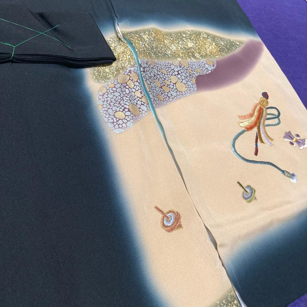 【新品】高級　刺繍　初着　お宮参り着　かぶと　龍柄