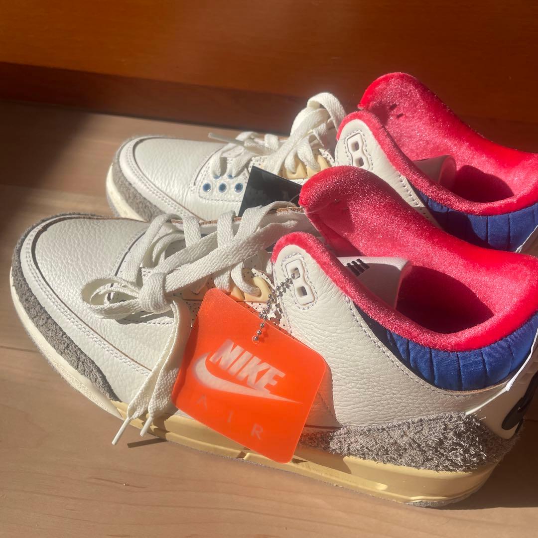 断*た様 NIKE Air Jordan 3 ホワイト/レッド/ブルー　ソウルジ