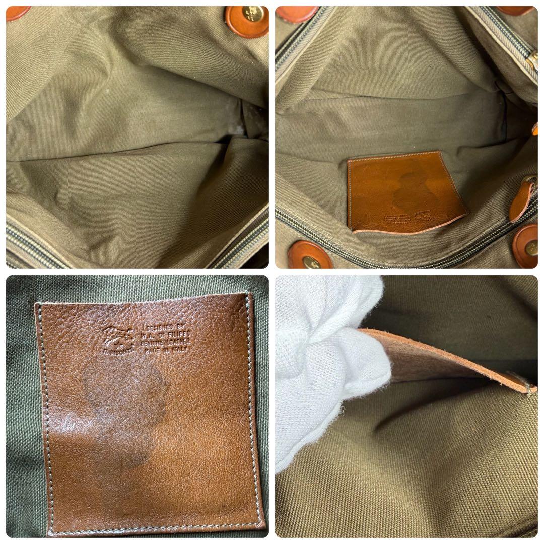 【美品】IL BISONTE イルビゾンテ ハンドバッグ 本革 オールレザー