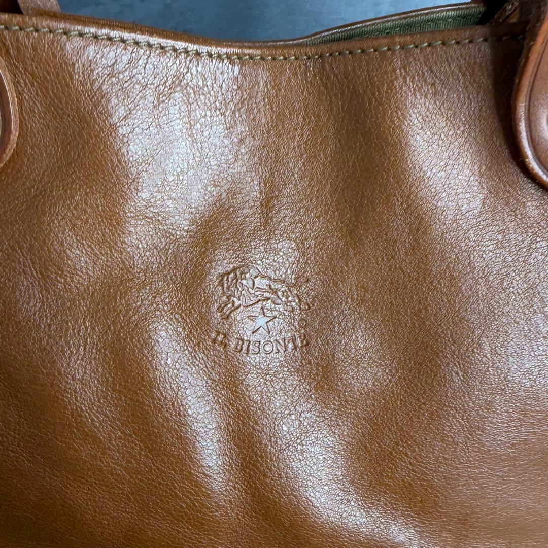 【美品】IL BISONTE イルビゾンテ ハンドバッグ 本革 オールレザー