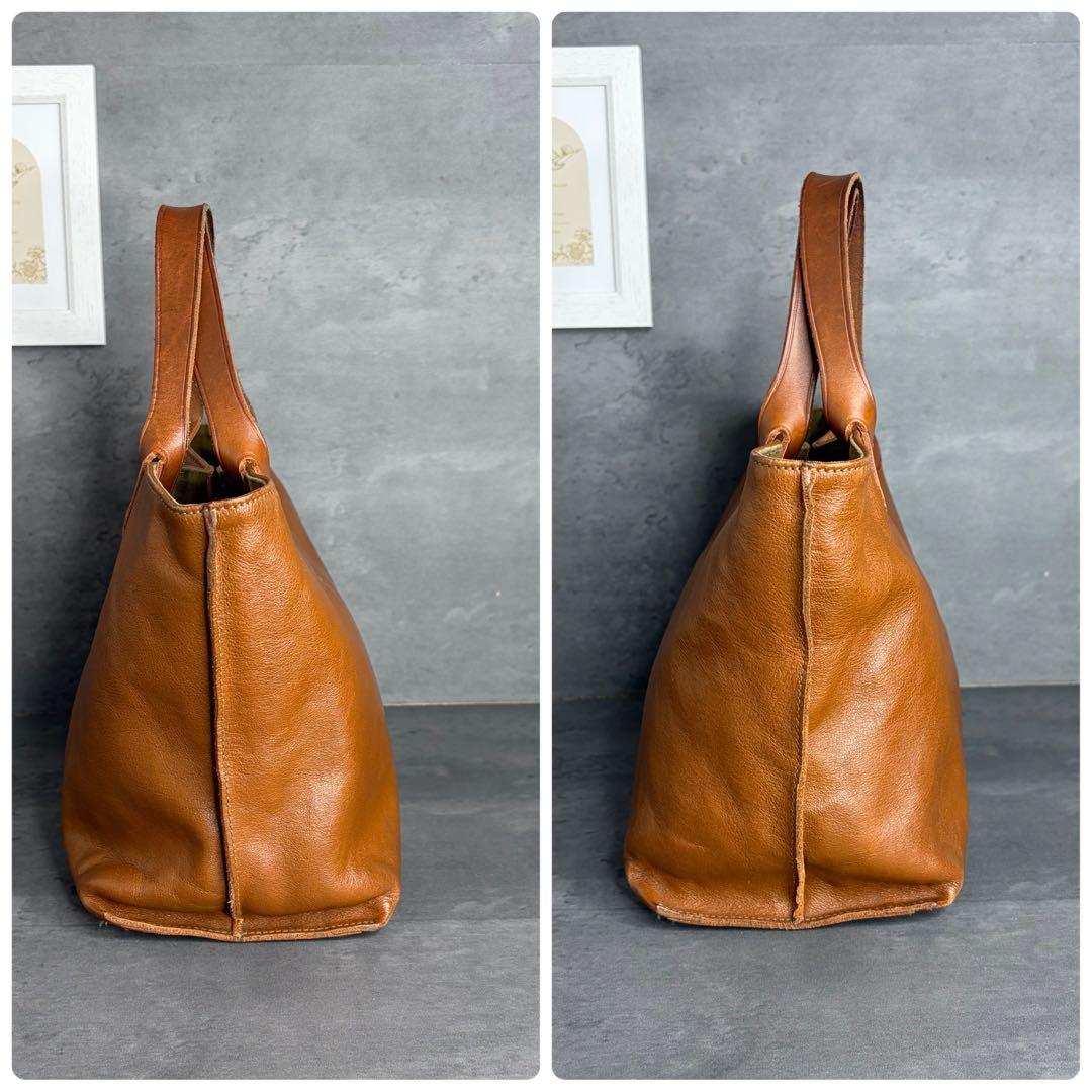 【美品】IL BISONTE イルビゾンテ ハンドバッグ 本革 オールレザー