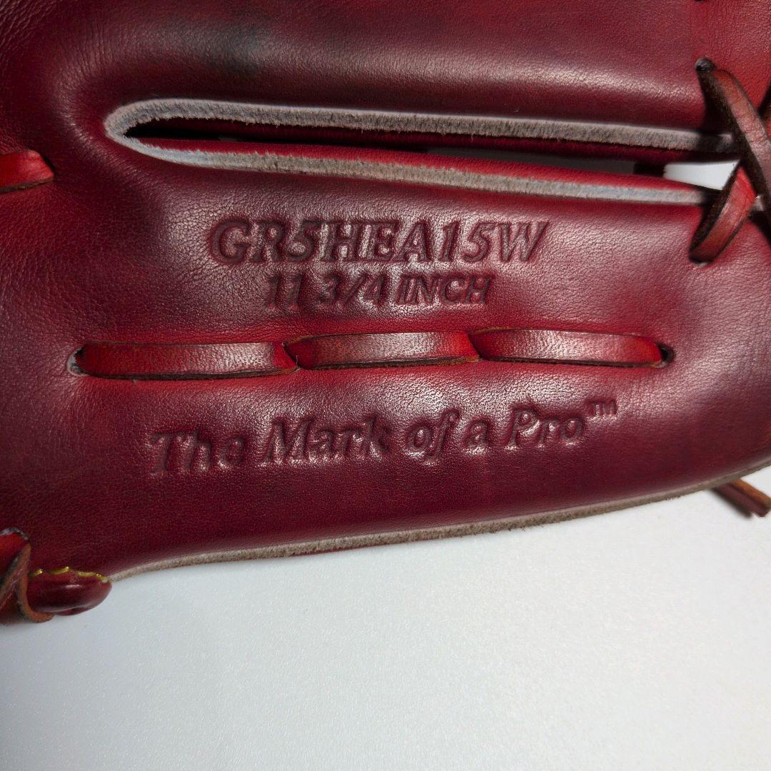 【美品】Rawlings 軟式 ピッチャー用 グローブ GR5HEA15W