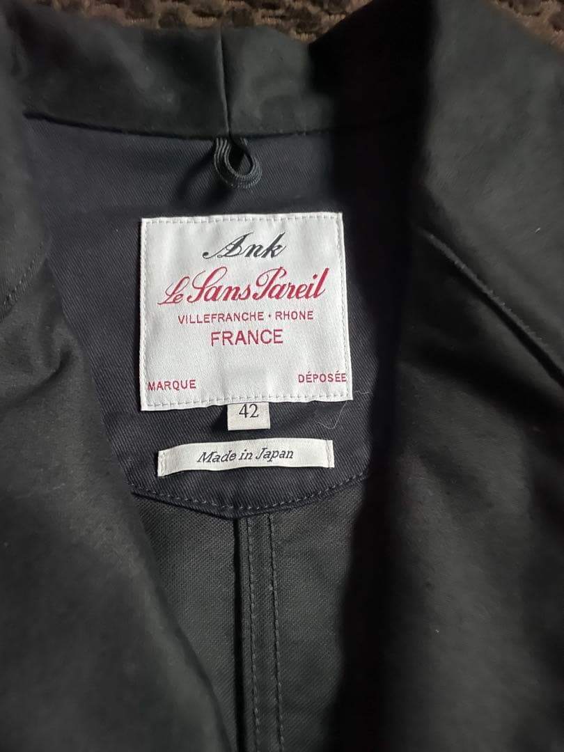 ル サン パレイユ ANK別注ラペルジャケット モールスキンブラック 42