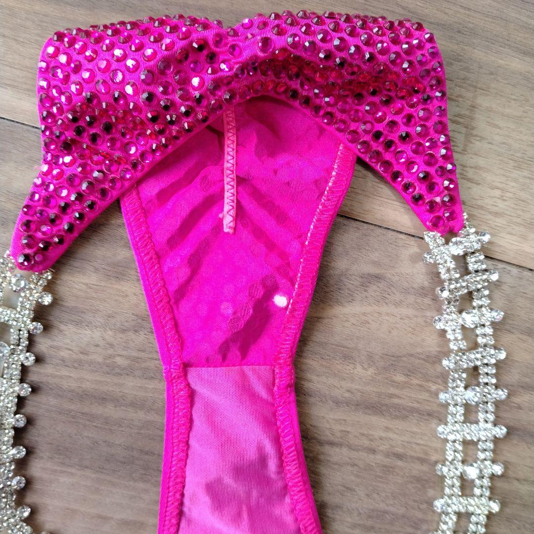 コンテストビキニ　4点セットピアス2種とブレスレット 　パッションピンク