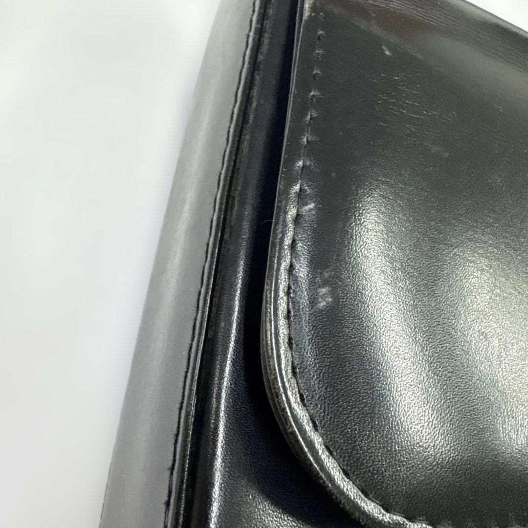 オールドGUCCI ブラックレザー ハンドバッグ