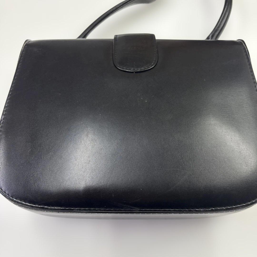 オールドGUCCI ブラックレザー ハンドバッグ