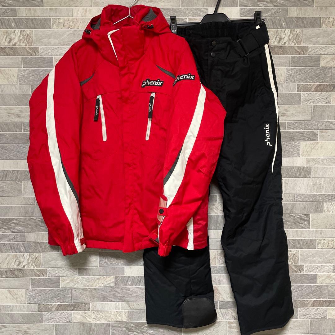 phenix スキーウェア メンズ セットアップ 上下 レッド ブラック