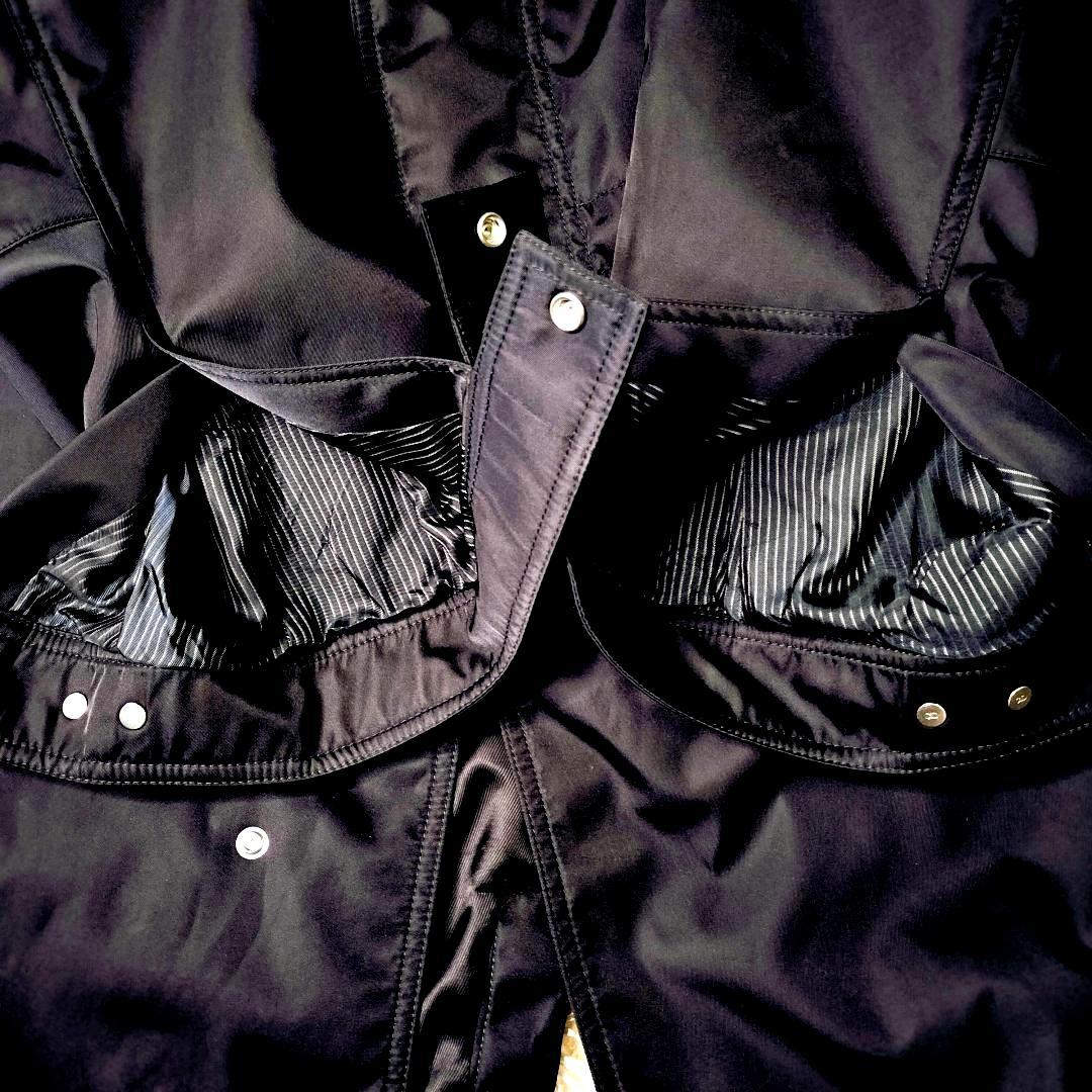 【美品・クリス期】ディオールオム モッズコート サークルロゴ刺繍 48 L 黒