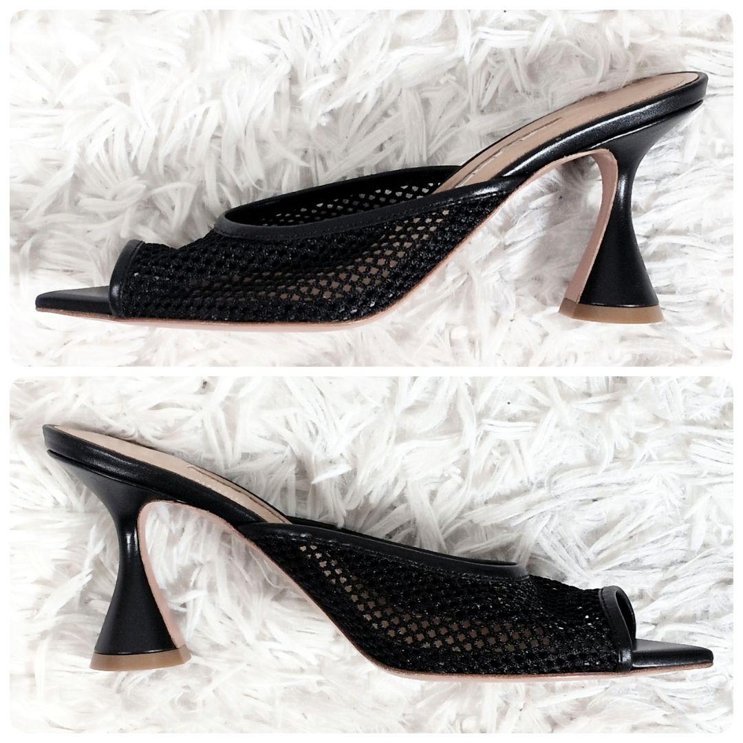 希少サイズ35【未使用極美品】ペリーコ メッシュサンダル／ミュール フレアヒール