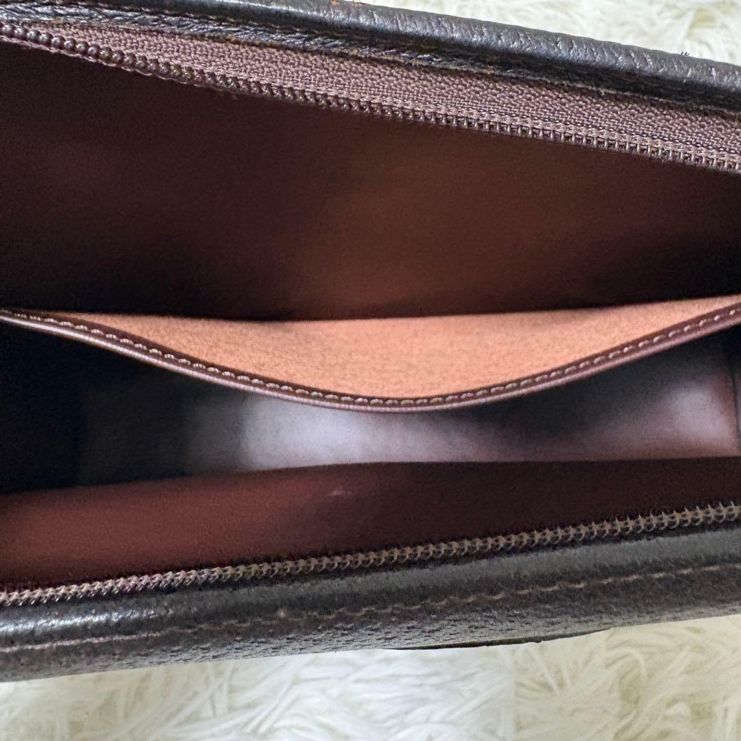 【極美品】バーバリー ノバチェック ホースロゴ キャンバス レザー クラッチ